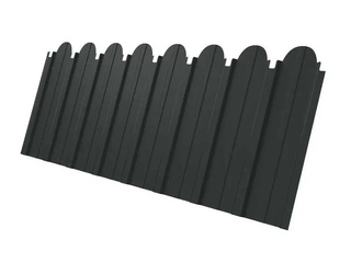 Профлист фигурный Grand Line C10A 0.5 Satin с пленкой RAL 7016 Антрацитово-серый