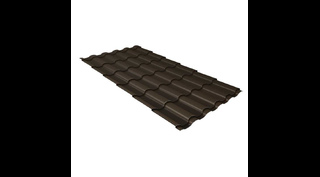 Металлочерепица Grand Line Kredo 0,5 GreenCoat Pural Matt BT RR 32 Темно-коричневый