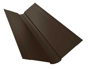 Планка ендовы верхней фигурной 150x150 0,45 Drap RR 32 темно-коричневый