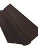 Планка ендовы верхней фигурной 100x100 0,5 GreenCoat Pural BT RR 32 (8019) - в «Монолит-Металлопрокат».