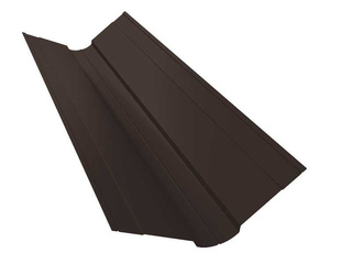 Планка ендовы верхней фигурной 100x100 0,5 GreenCoat Pural BT RR 32 (8019)