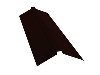 Планка конька плоского 150х40х150 0,5 Rooftop Matte RR 32 темно-коричневый