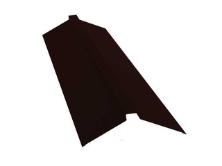 Планка конька плоского 150х40х150 0,5 Satin Мatt RR 32 темно-коричневый