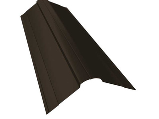 Планка конька фигурного 100x100 0,5 Satin RR 32 темно-коричневый
